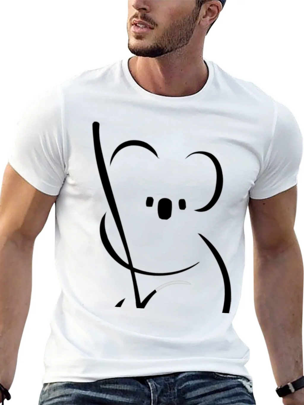 Koala Graphic Black T-Shirt - Unisex