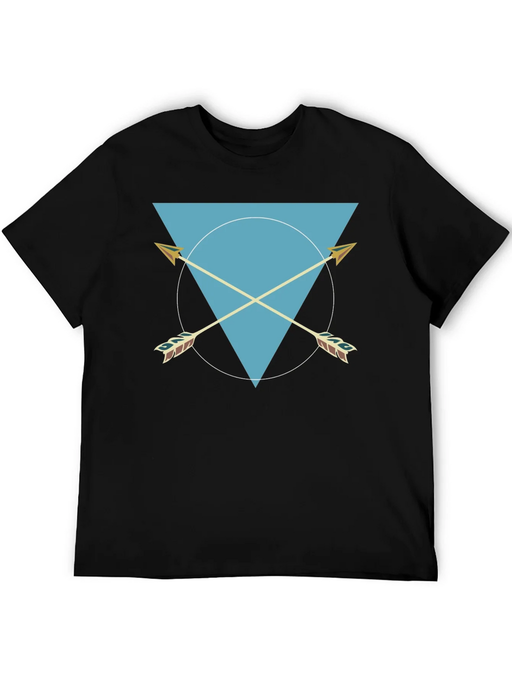 Geometric Arrows Graphic Tee - Black