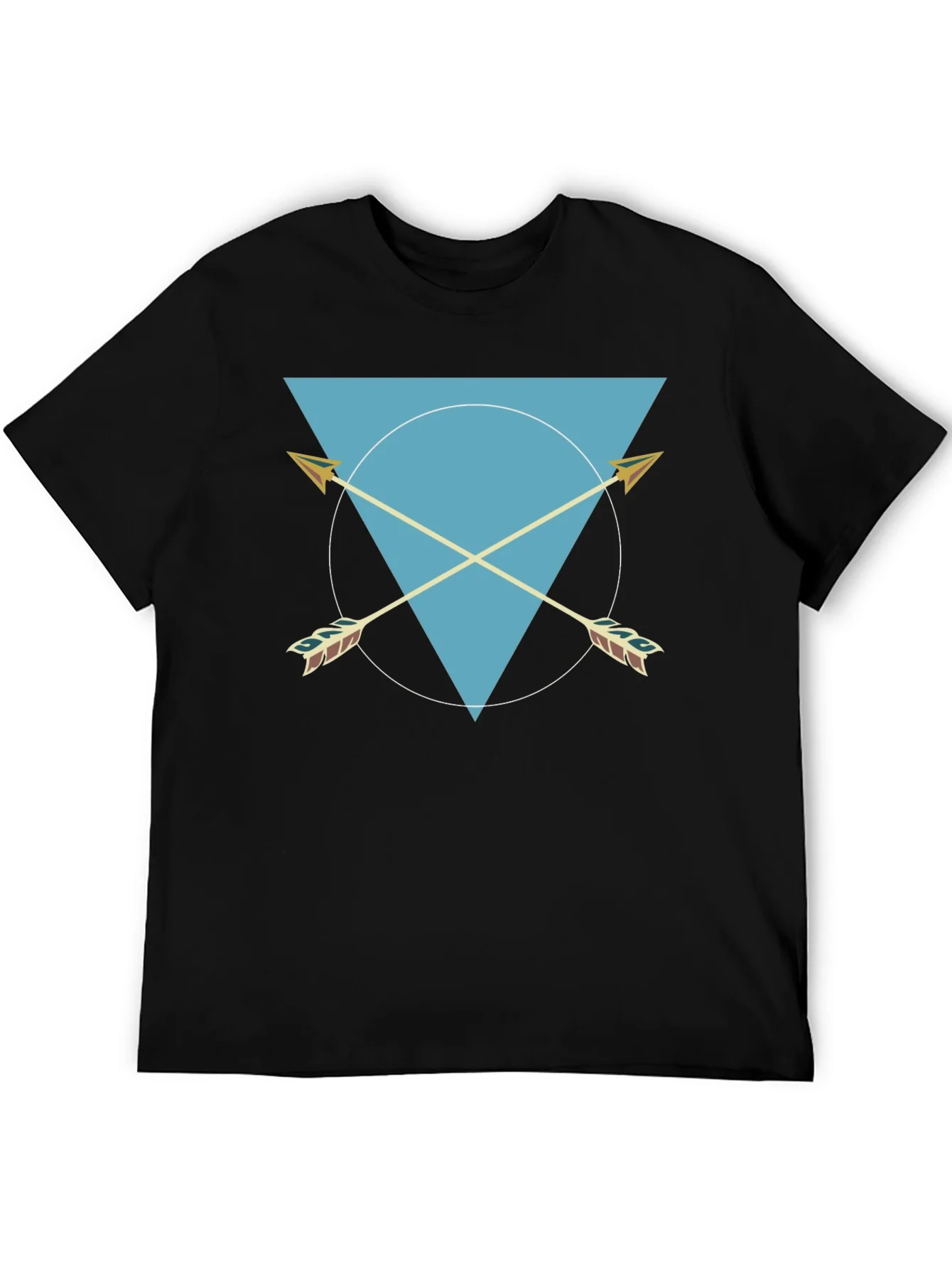 Geometric Arrows Graphic Tee - Black