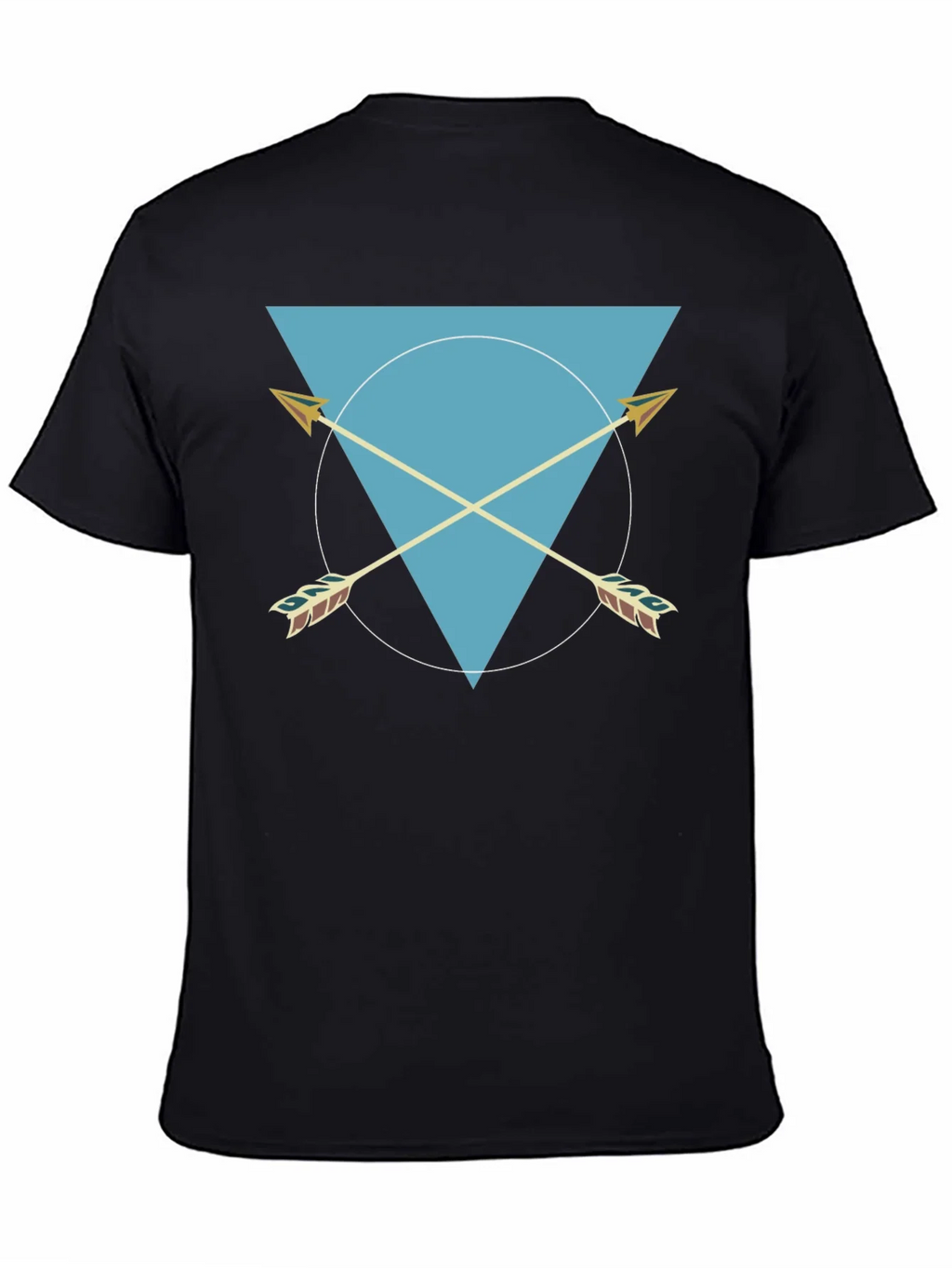 Geometric Arrows Graphic Tee - Black