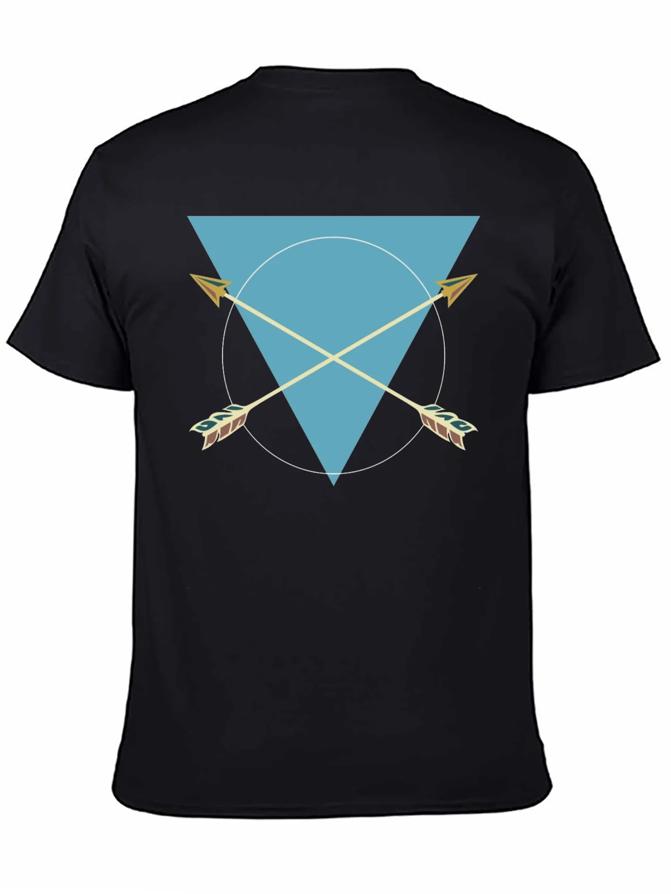 Geometric Arrows Graphic Tee - Black