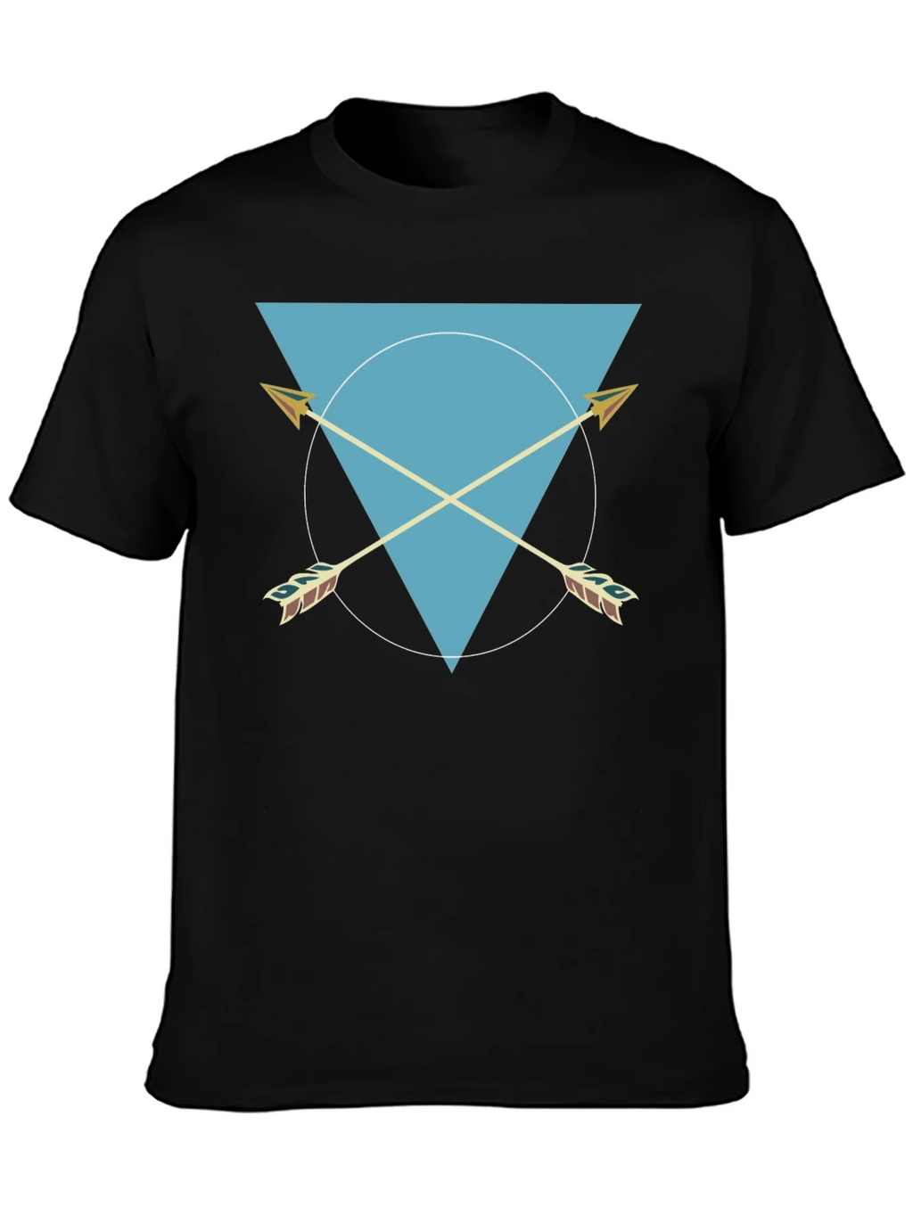 Geometric Arrows Graphic Tee - Black