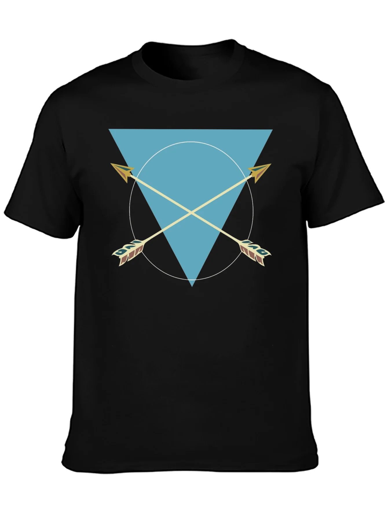 Geometric Arrows Graphic Tee - Black