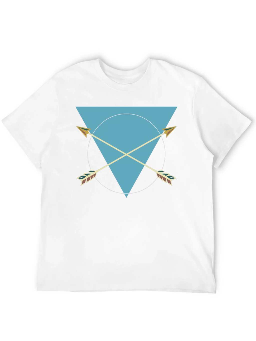 Geometric Arrows Graphic Tee - Black