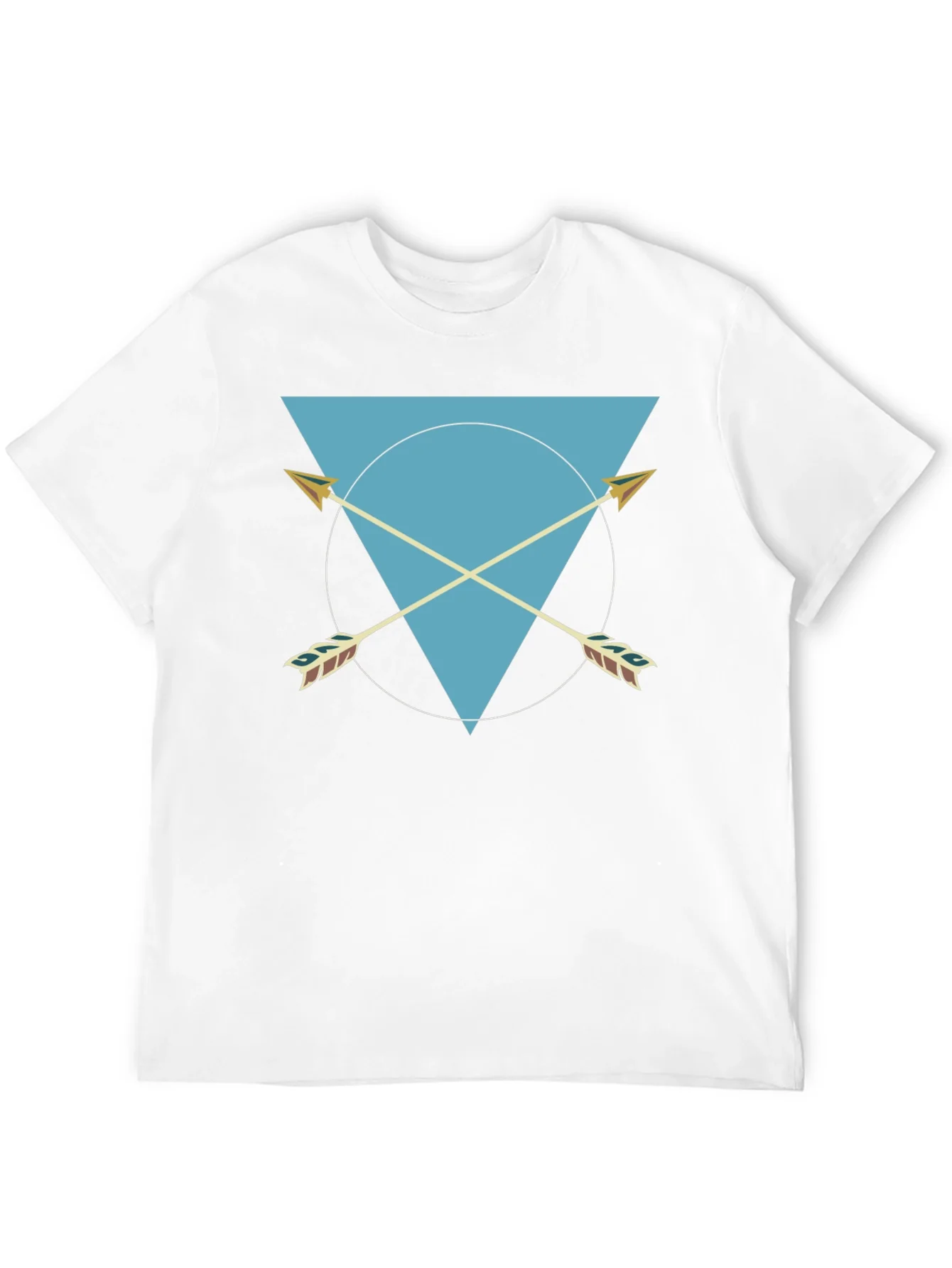 Geometric Arrows Graphic Tee - Black