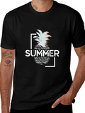 Summer Pineapple Graphic Tee - Black