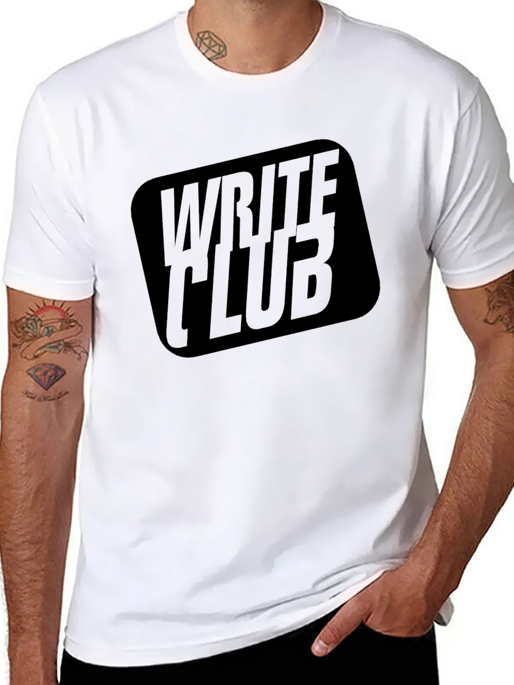 Write Club Graphic Tee - Black Cotton T-Shirt