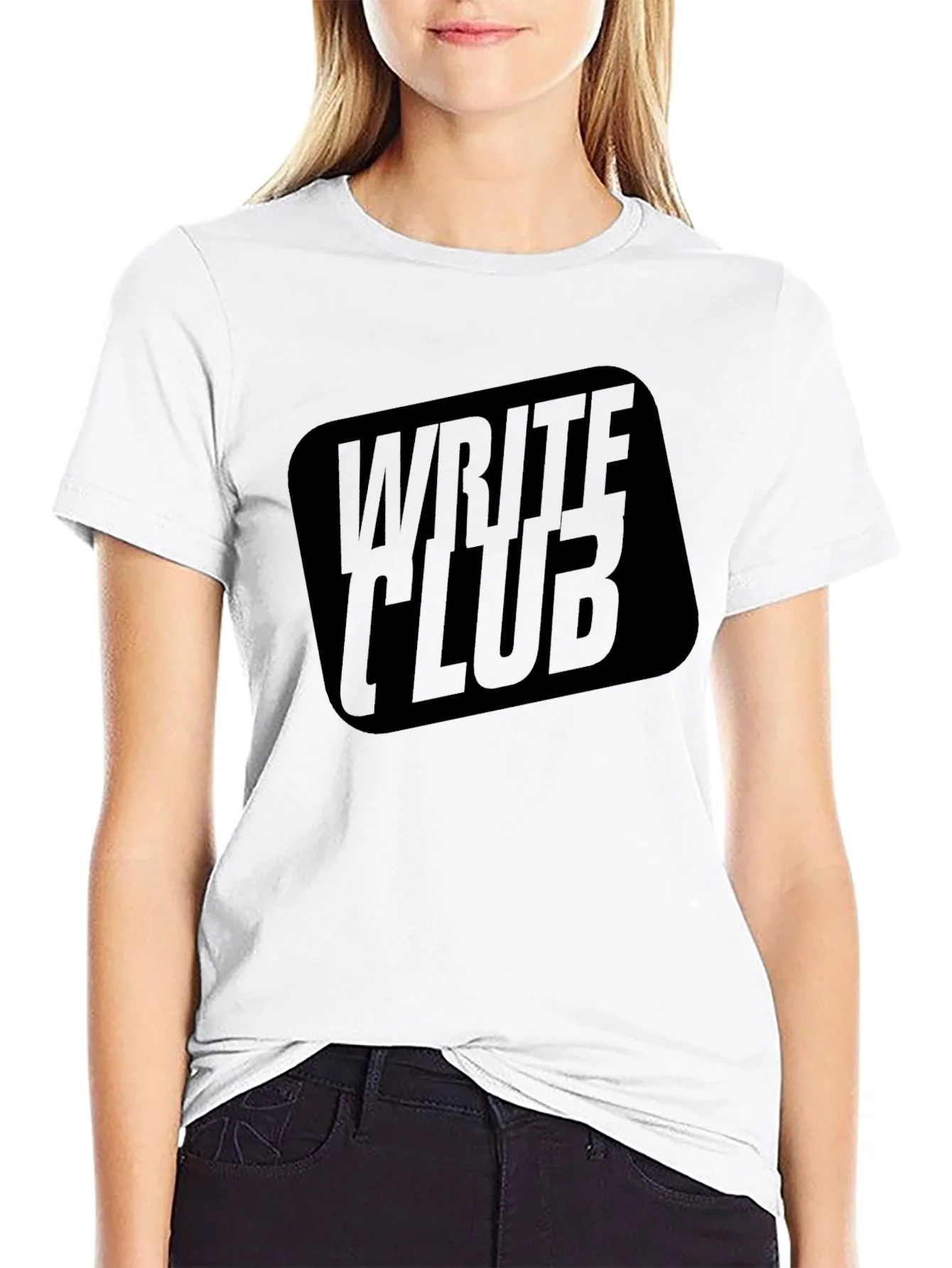 Write Club Graphic Tee - Black Cotton T-Shirt