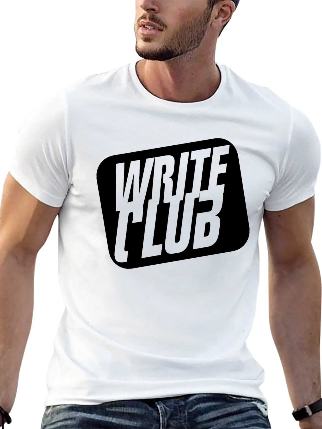 Write Club Graphic Tee - Black Cotton T-Shirt