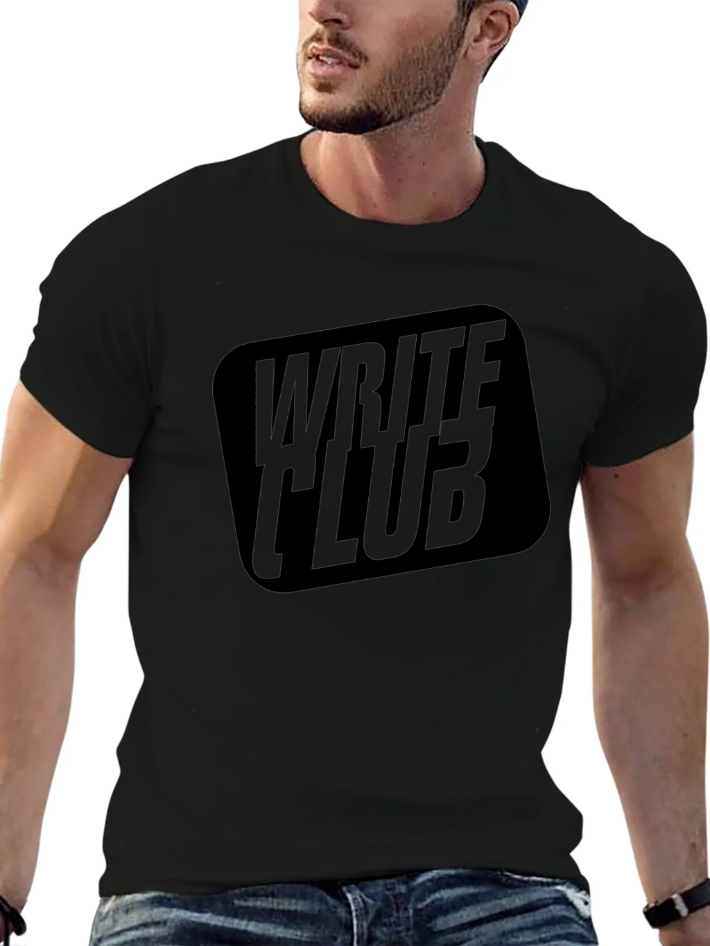 Write Club Graphic Tee - Black Cotton T-Shirt