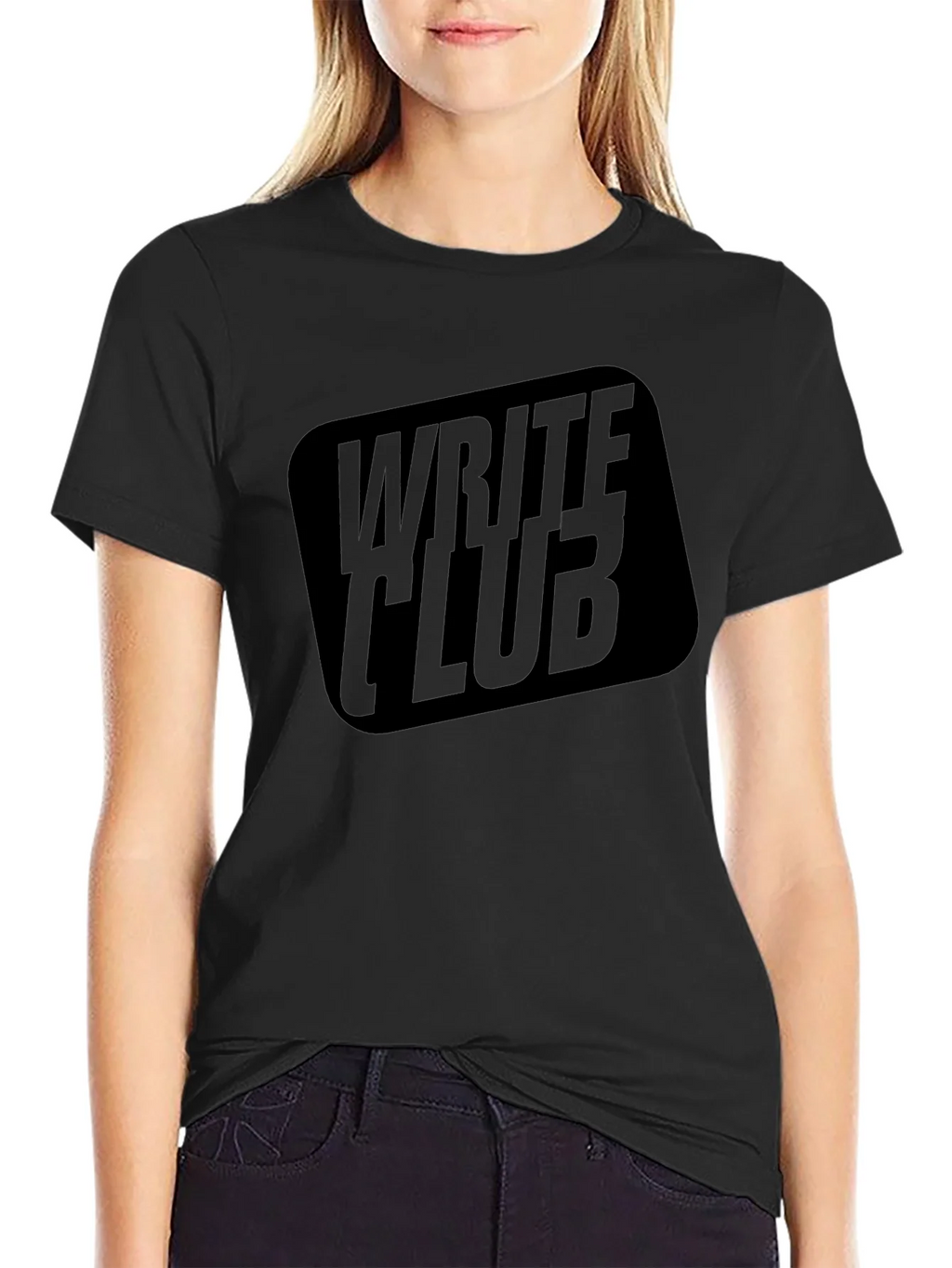 Write Club Graphic Tee - Black Cotton T-Shirt