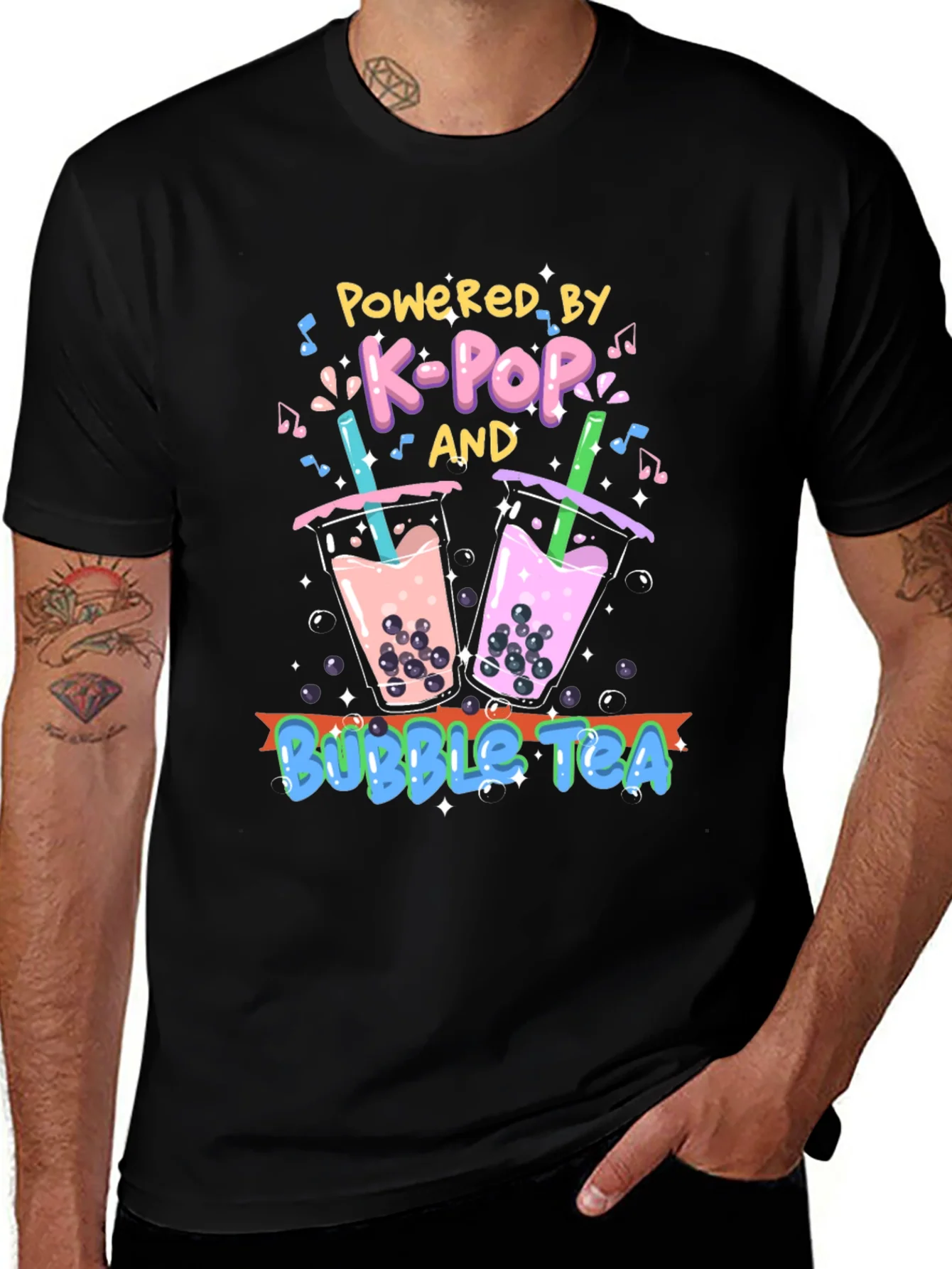 K-Pop and Bubble Tea Graphic T-Shirt
