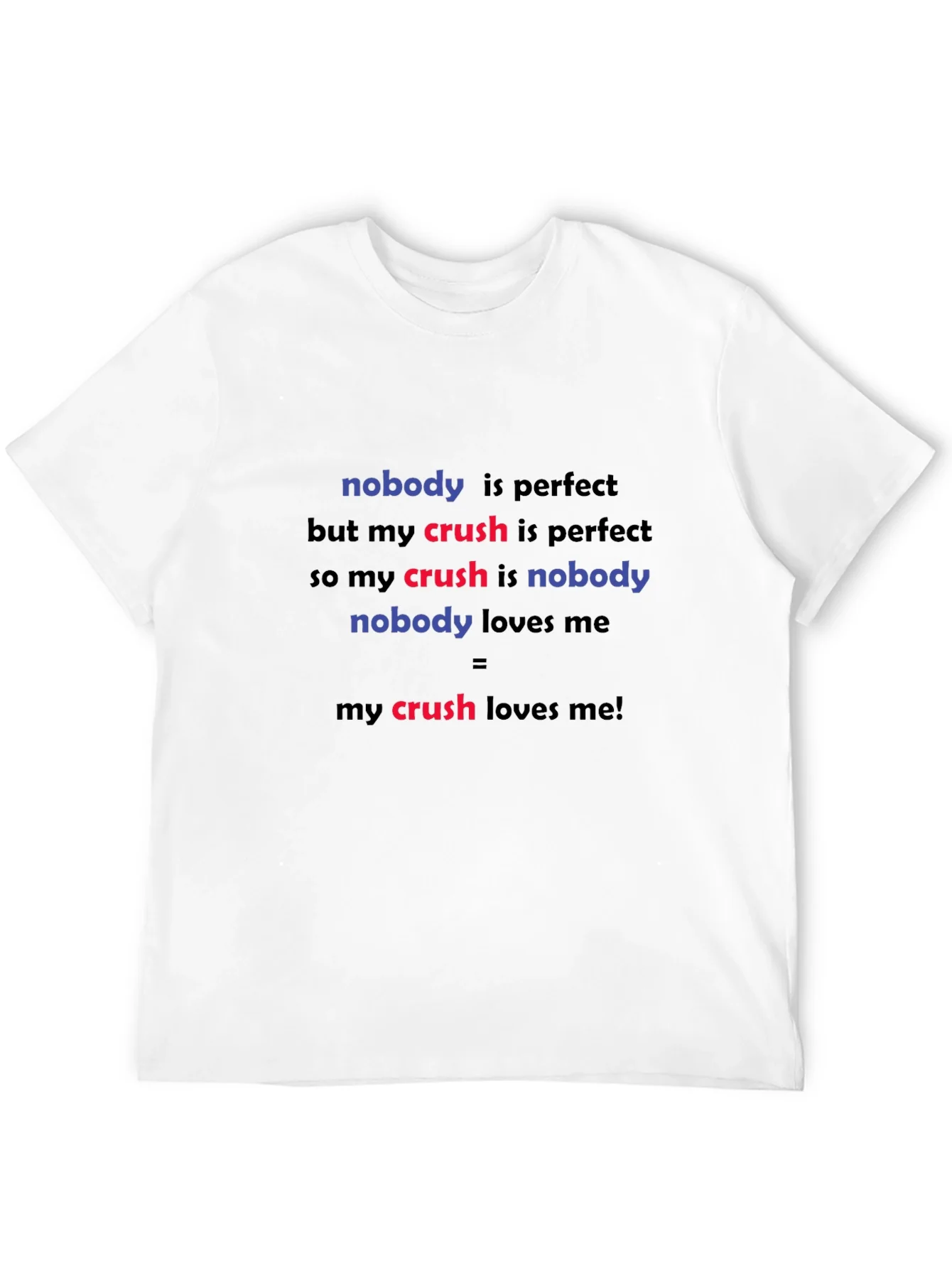 Funny Crush T-Shirt - Nobody is Perfect