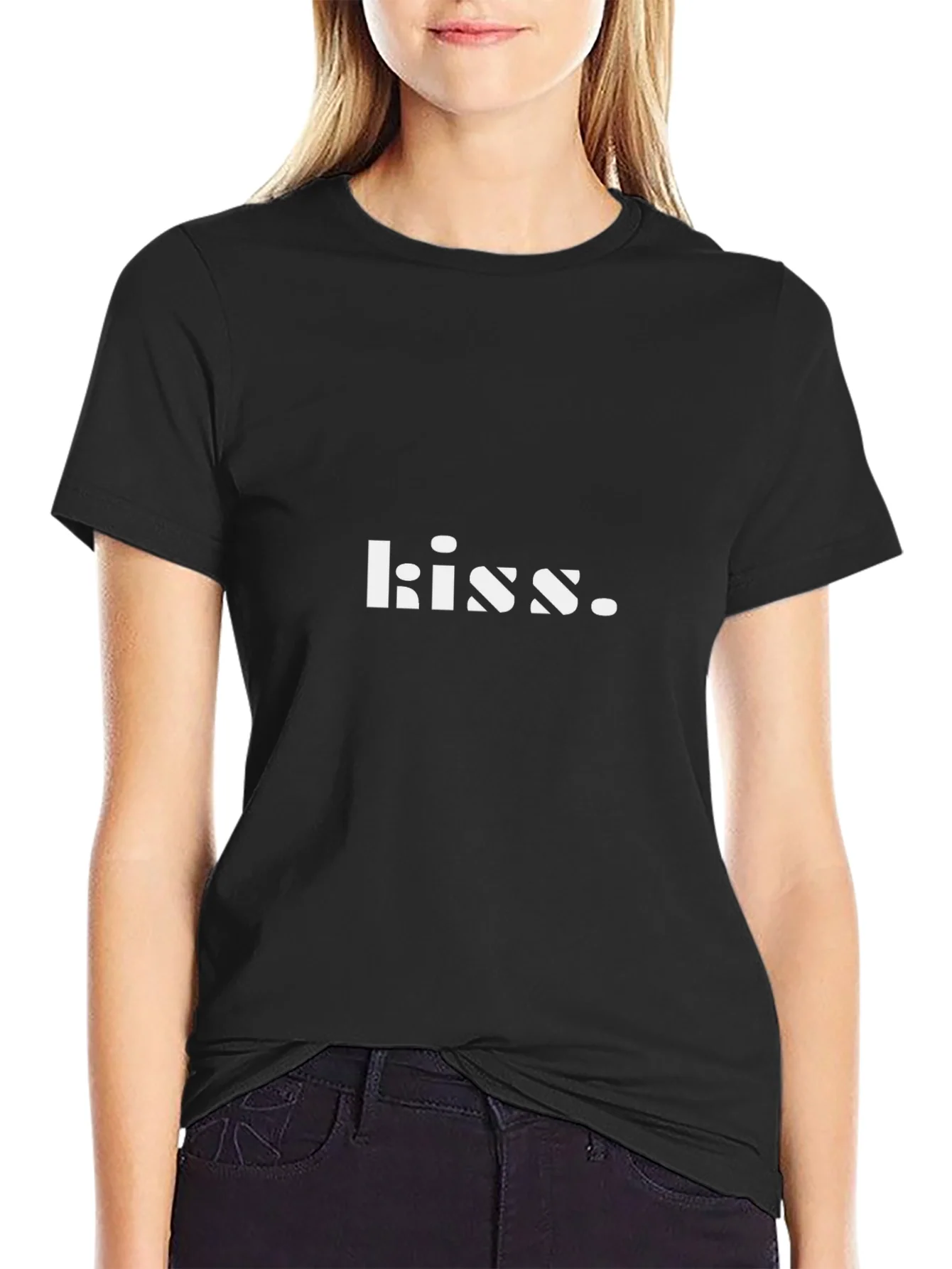 Kiss Graphic Black T-Shirt - Soft Cotton Blend