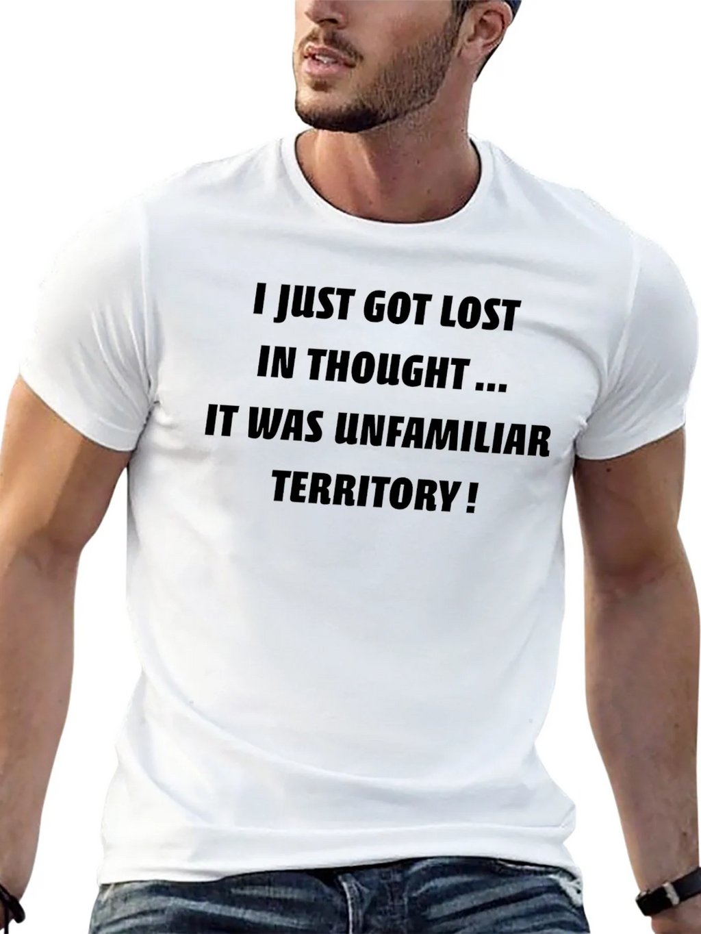 Lost in Thought Novelty Graphic T-Shirt