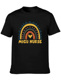 MICU Nurse Rainbow Heart T-Shirt