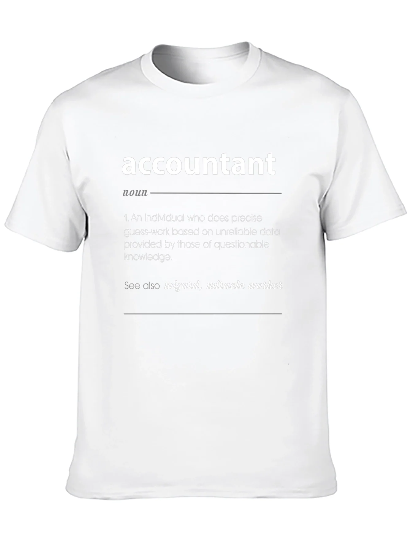 Accountant Definition Black T-Shirt - Funny Gift