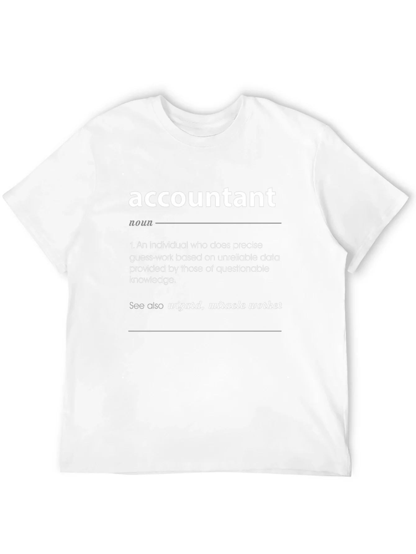 Accountant Definition Black T-Shirt - Funny Gift
