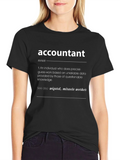 Accountant Definition Black T-Shirt - Funny Gift