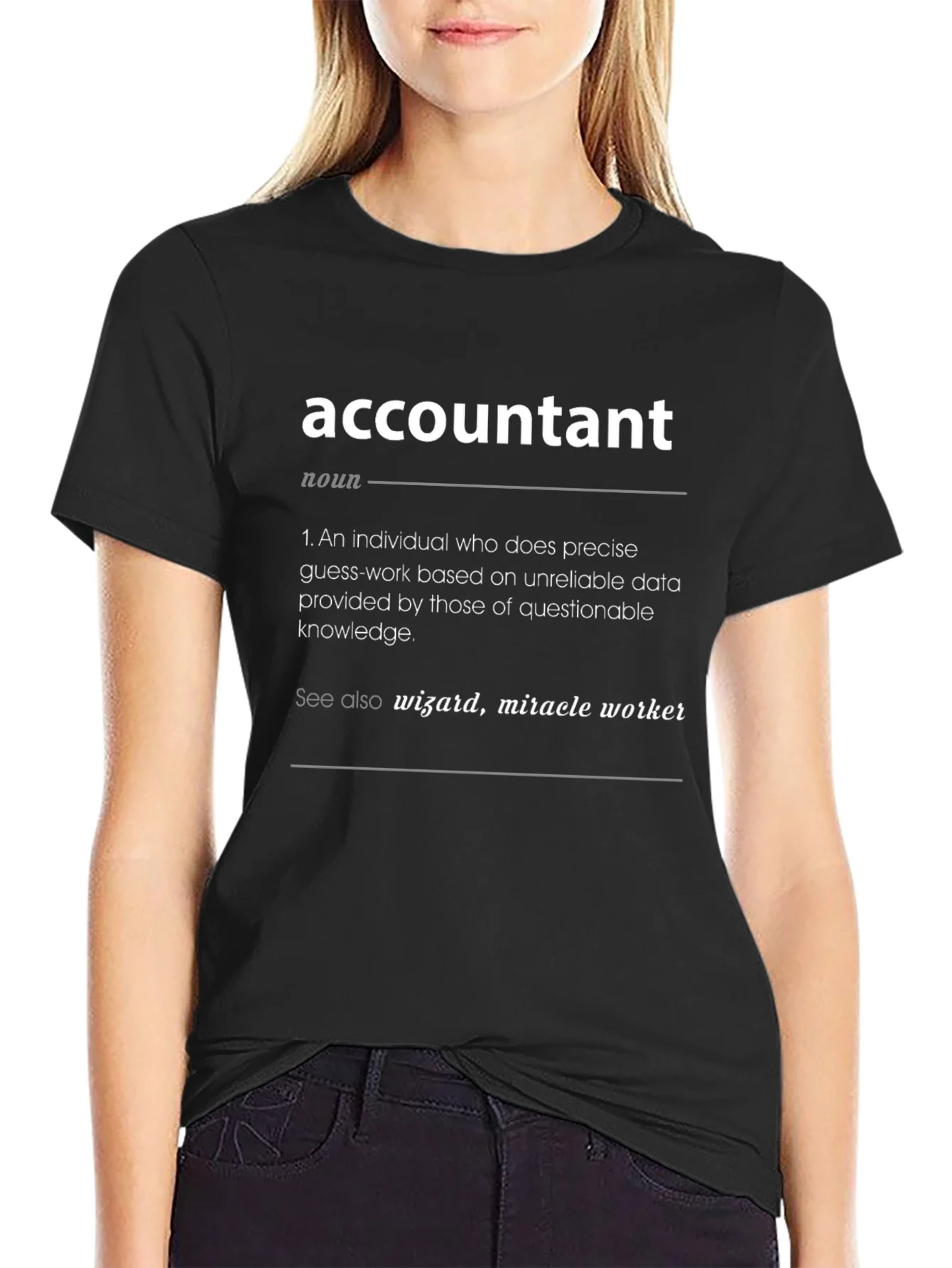 Accountant Definition Black T-Shirt - Funny Gift