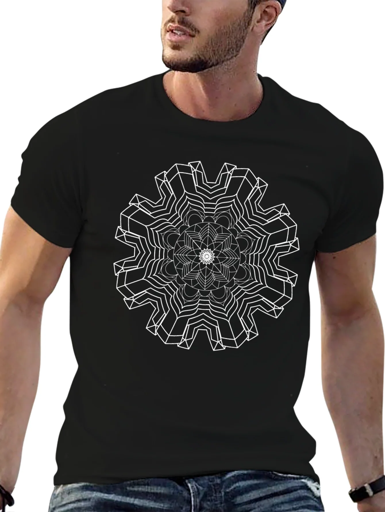Abstract Geometric Mandala T-Shirt