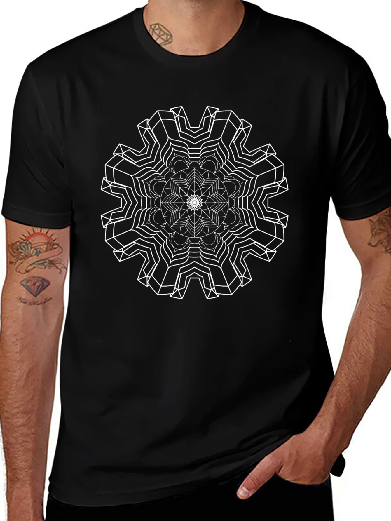 Abstract Geometric Mandala T-Shirt