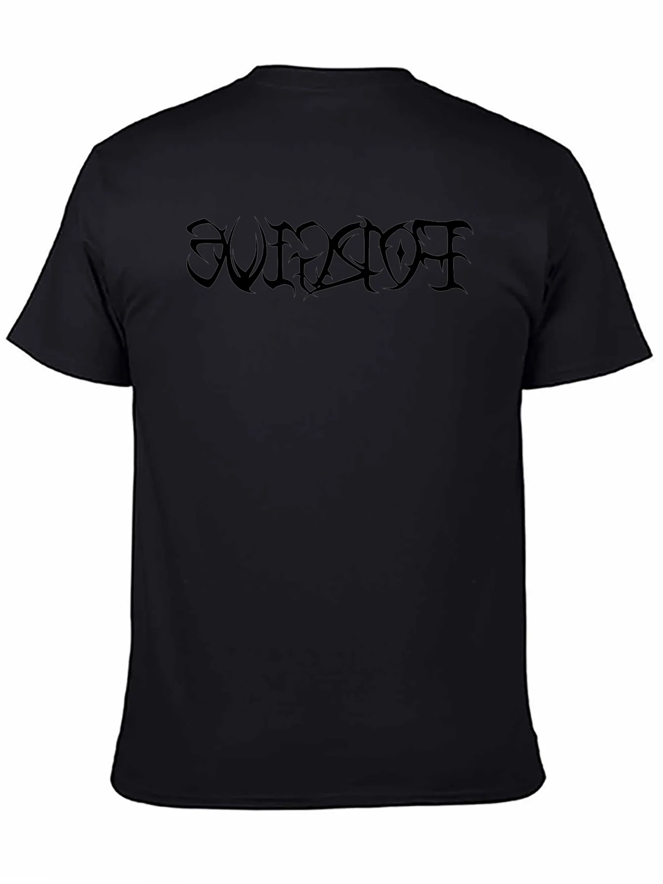 Black Gothic Script T-Shirt