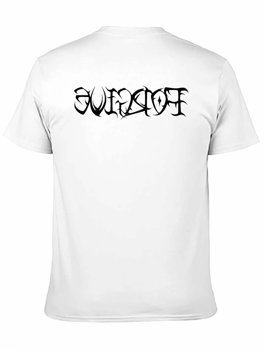 Black Gothic Script T-Shirt