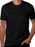 Black Gothic Script T-Shirt