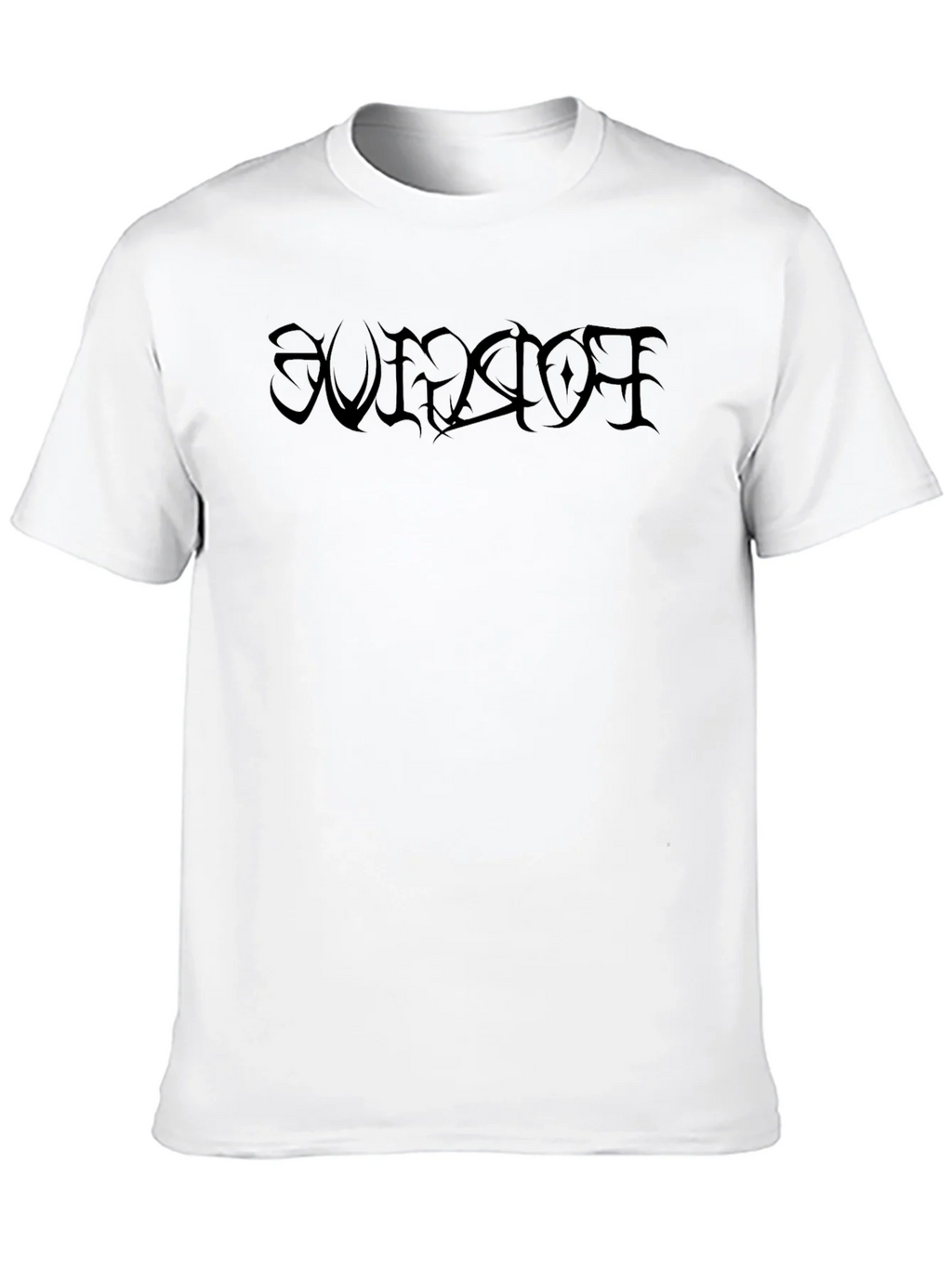 Black Gothic Script T-Shirt