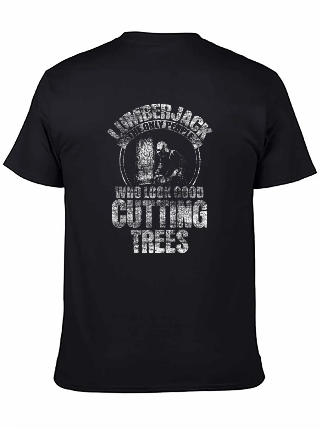 Lumberjack Cutting Trees Graphic T-Shirt