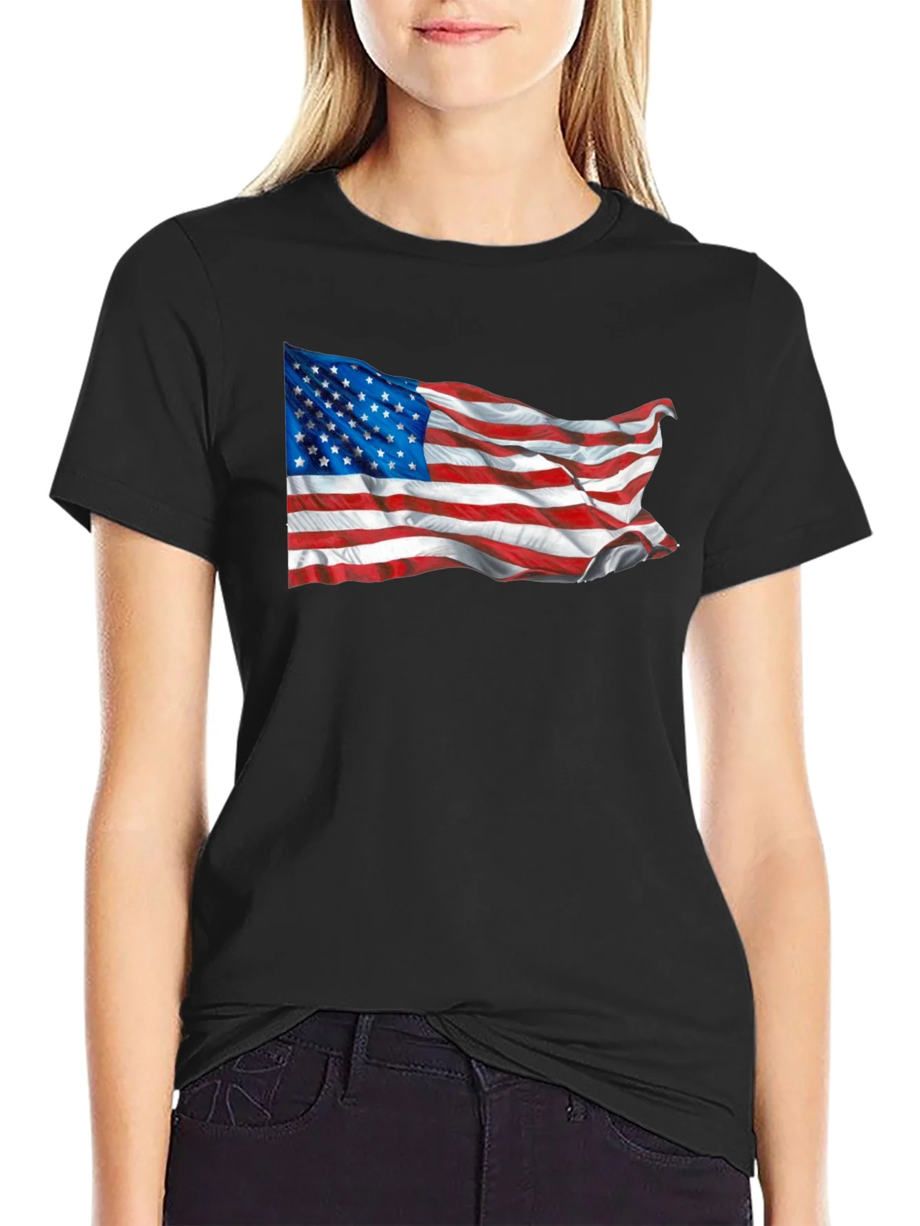 American Flag Graphic T-Shirt