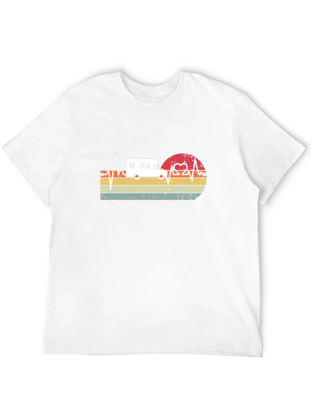 Retro Camping RV Heartbeat T-Shirt