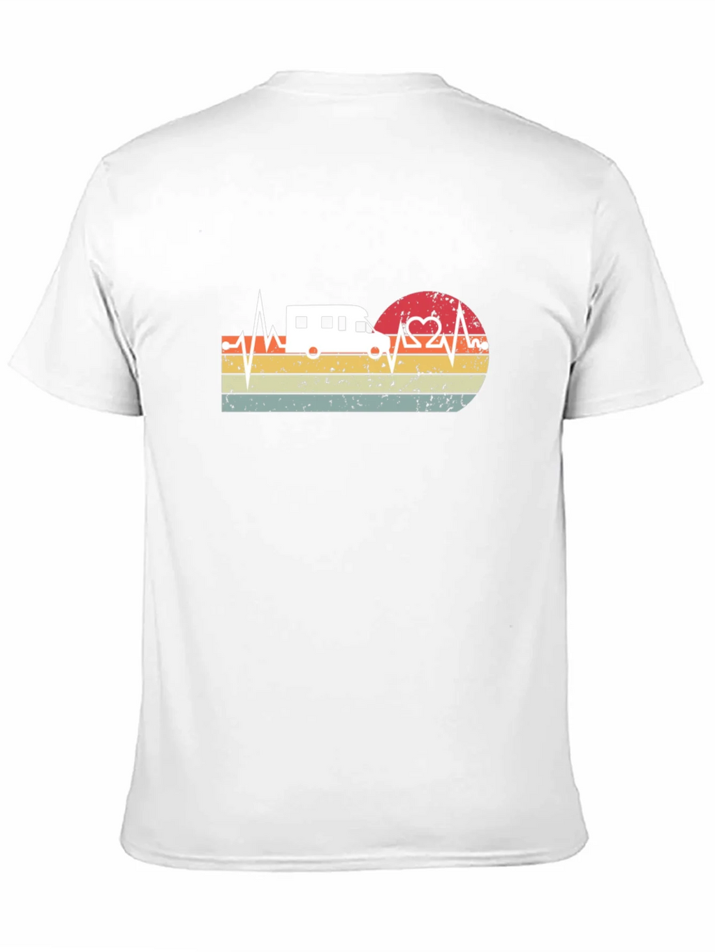 Retro Camping RV Heartbeat T-Shirt