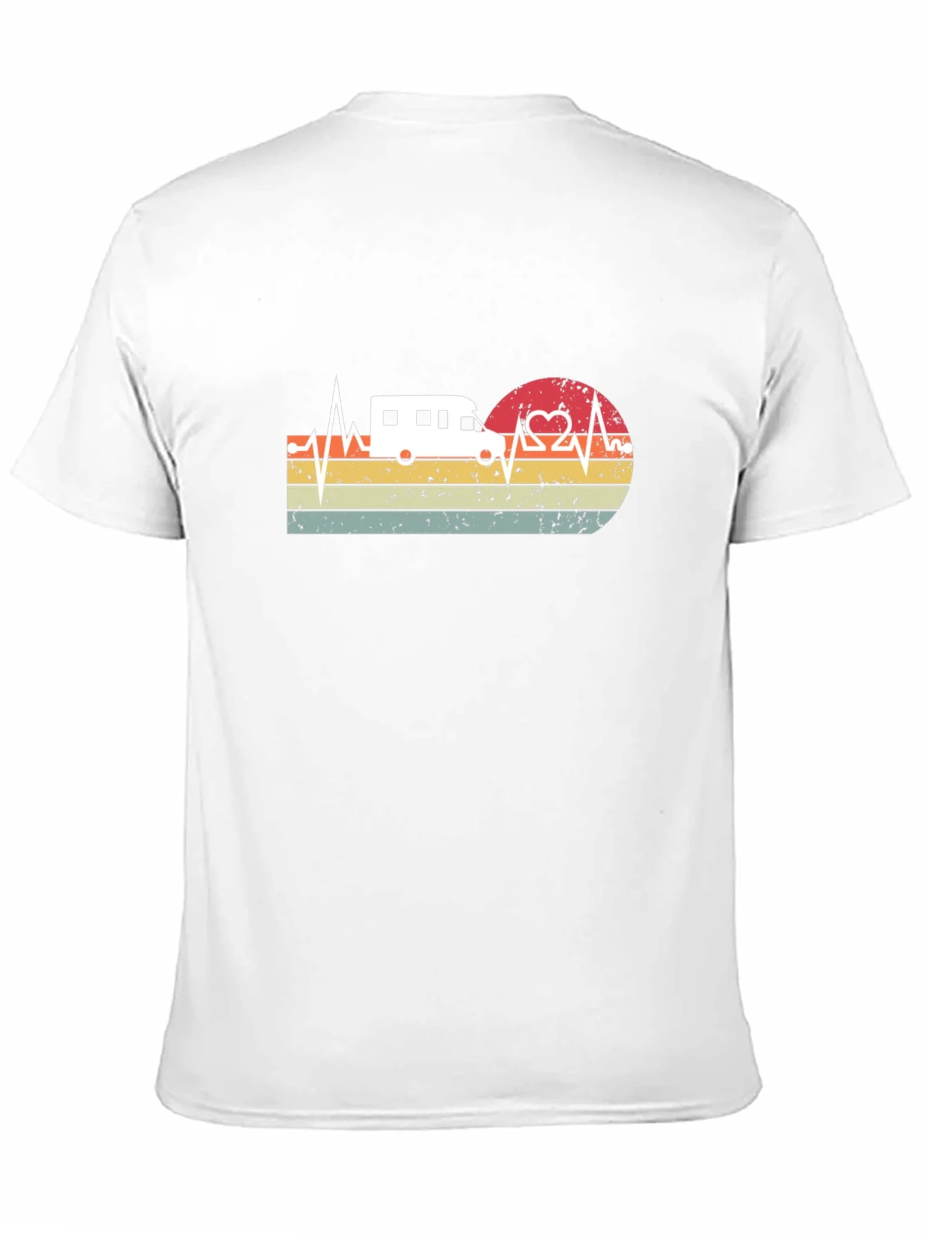 Retro Camping RV Heartbeat T-Shirt