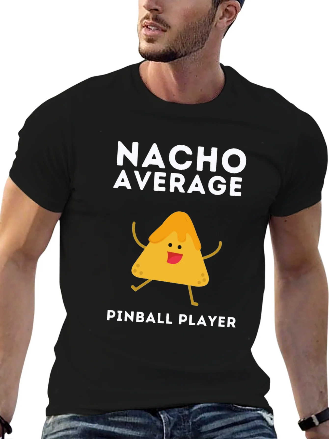Nacho Average Pinball Player Funny Graphic Tee