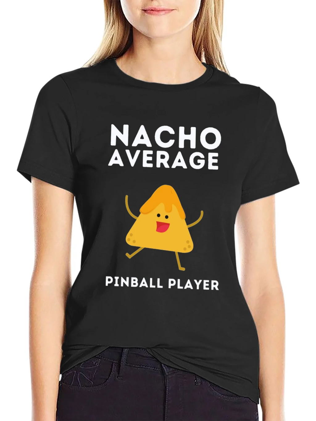 Nacho Average Pinball Player Funny Graphic Tee