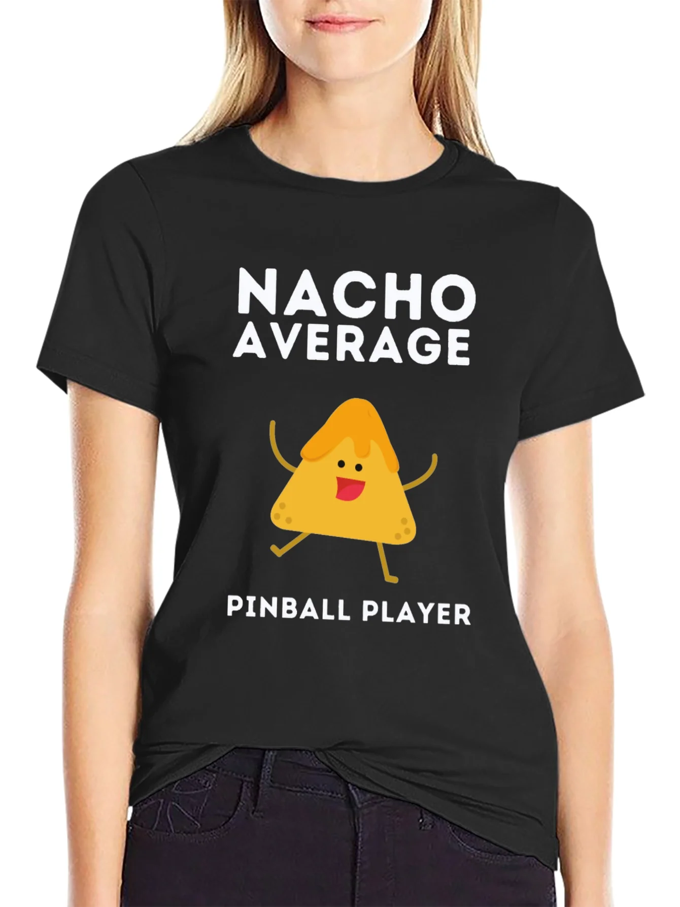 Nacho Average Pinball Player Funny Graphic Tee