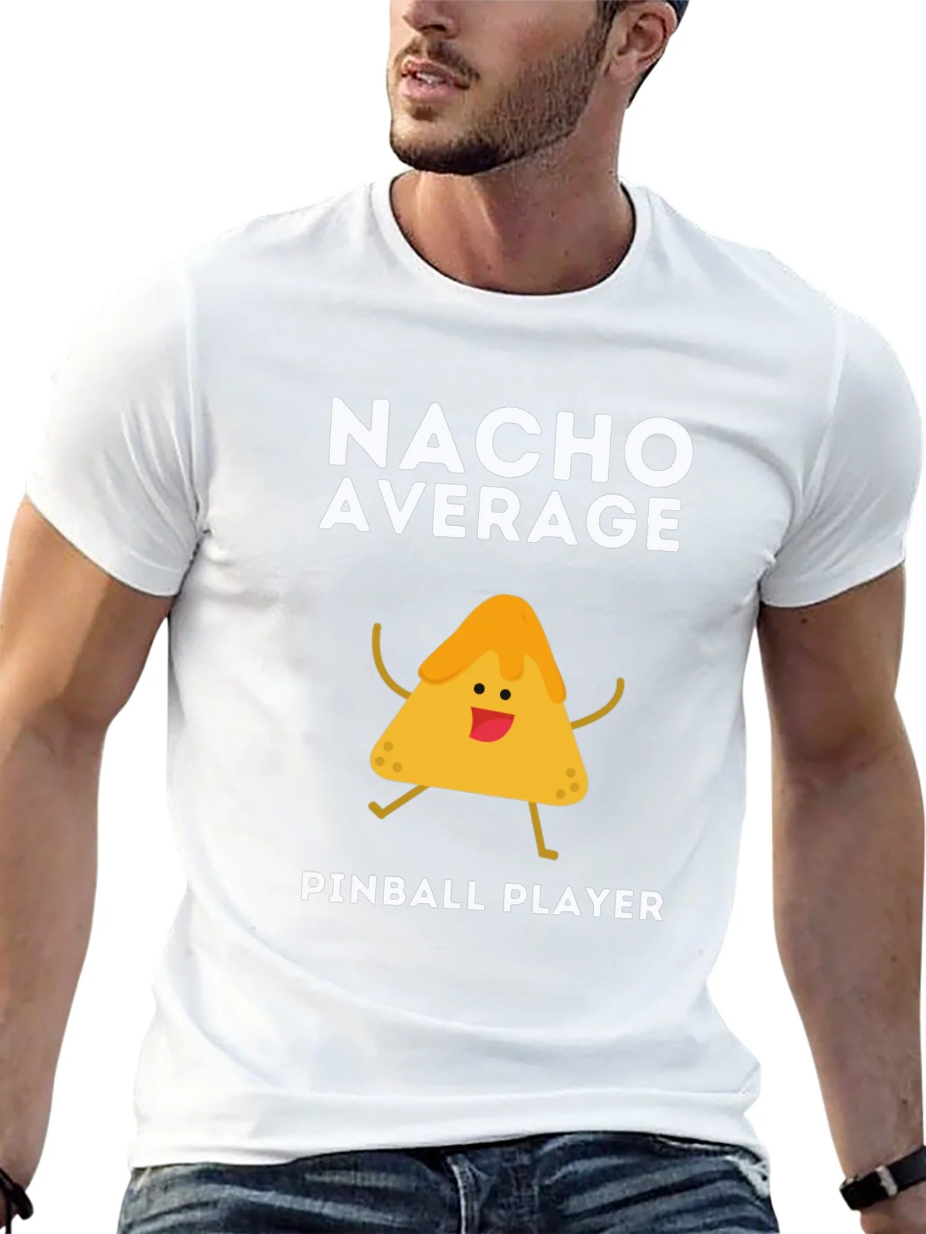 Nacho Average Pinball Player Funny Graphic Tee