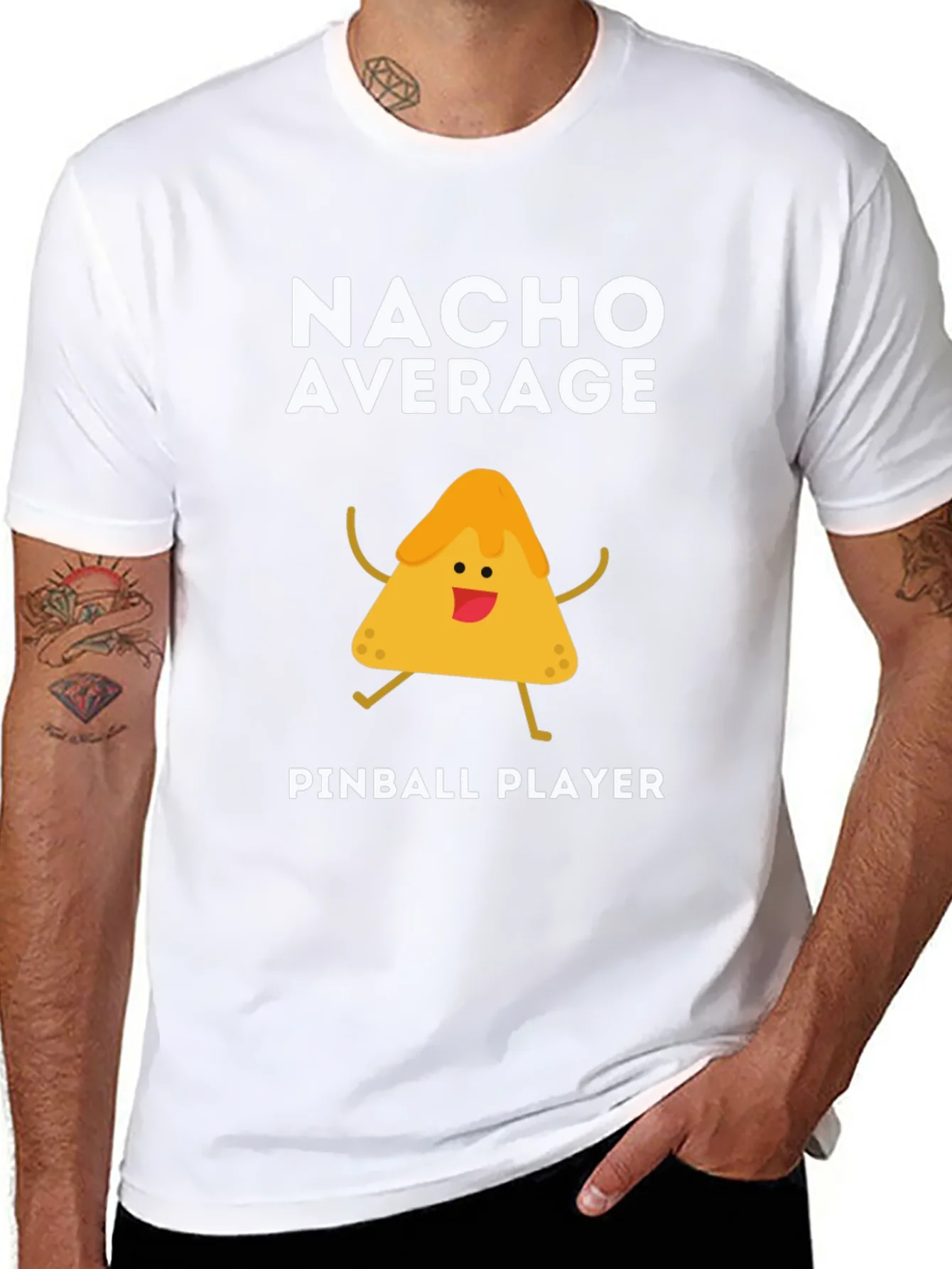 Nacho Average Pinball Player Funny Graphic Tee