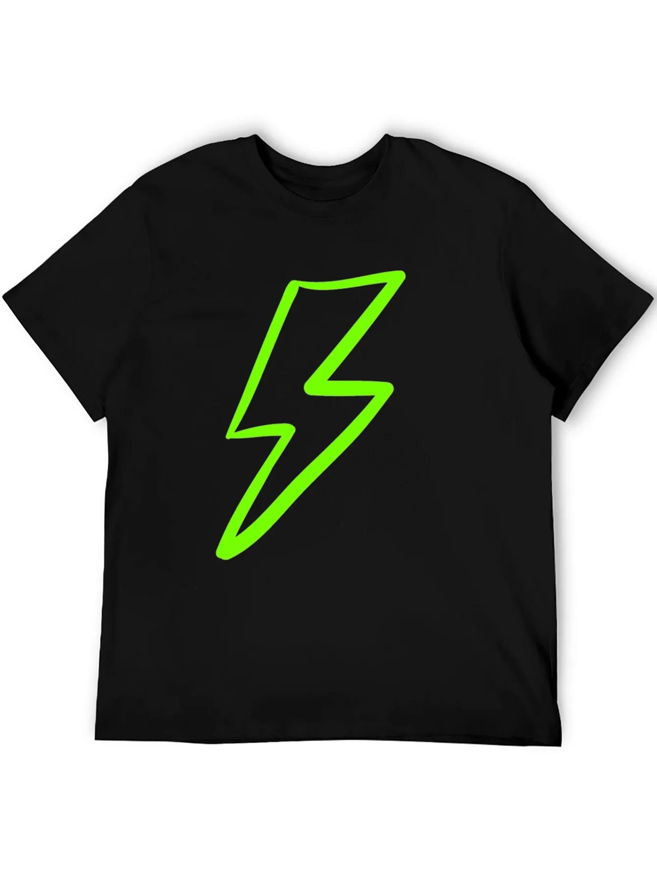 Lightning Bolt Graphic Tee - Black