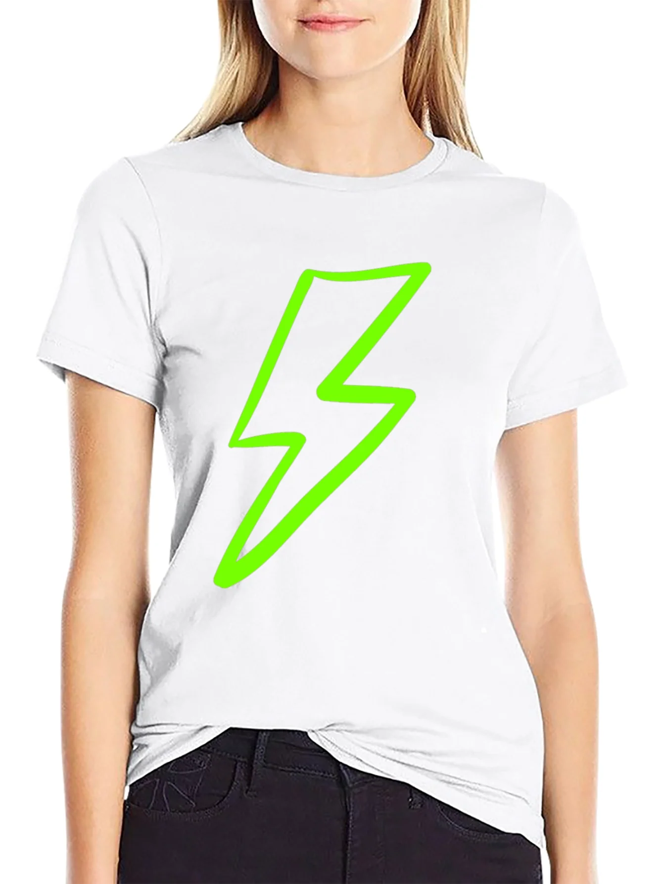 Lightning Bolt Graphic Tee - Black