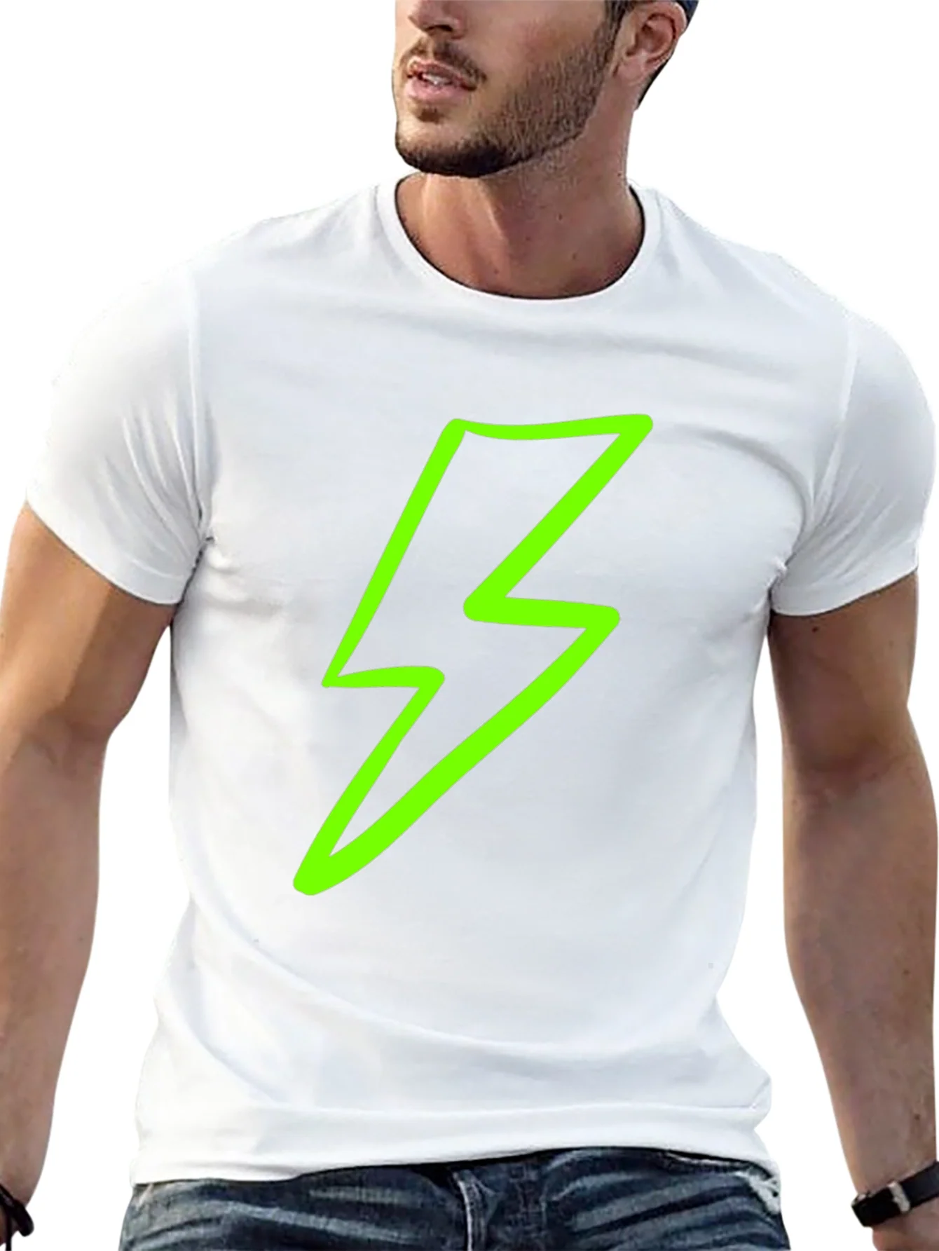 Lightning Bolt Graphic Tee - Black