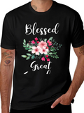 Blessed and Great Floral T-Shirt