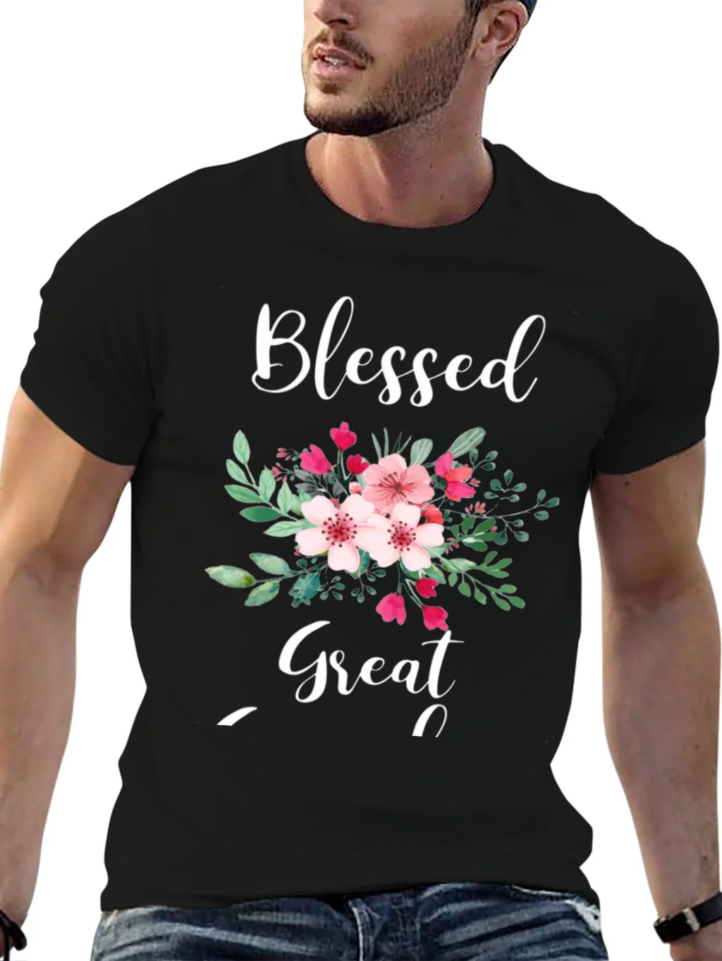 Blessed and Great Floral T-Shirt