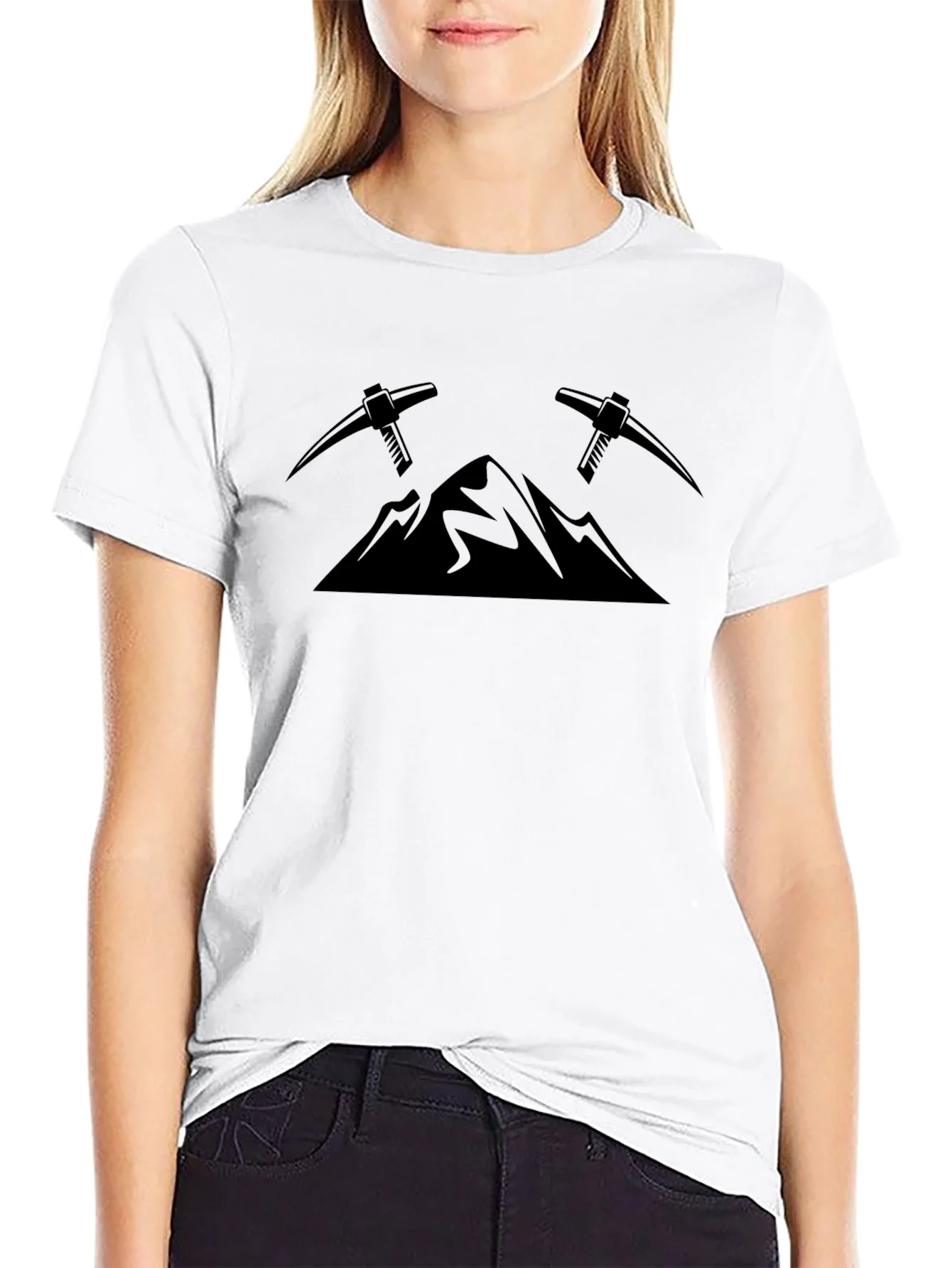 Mountain & Pickaxe Graphic Tee - Black