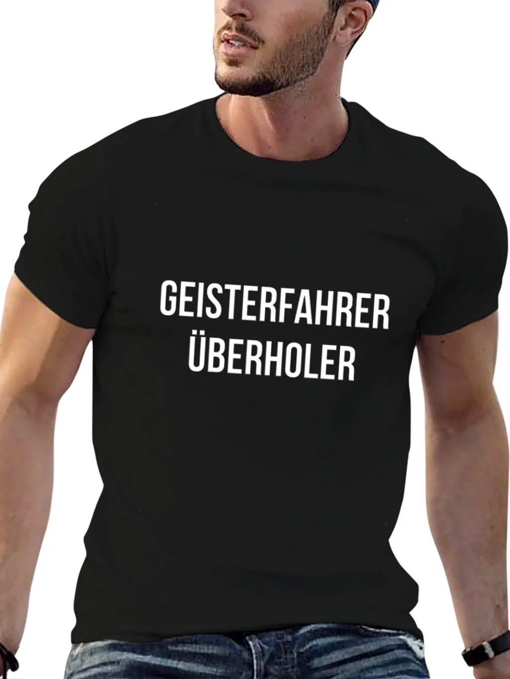 Geisterfahrer Uberholer Tee - Black Graphic T-Shirt
