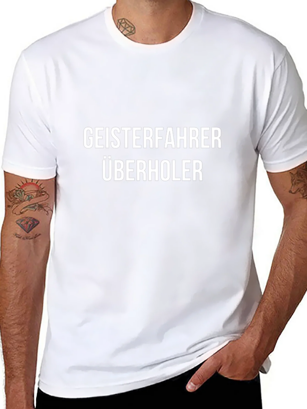 Geisterfahrer Uberholer Tee - Black Graphic T-Shirt