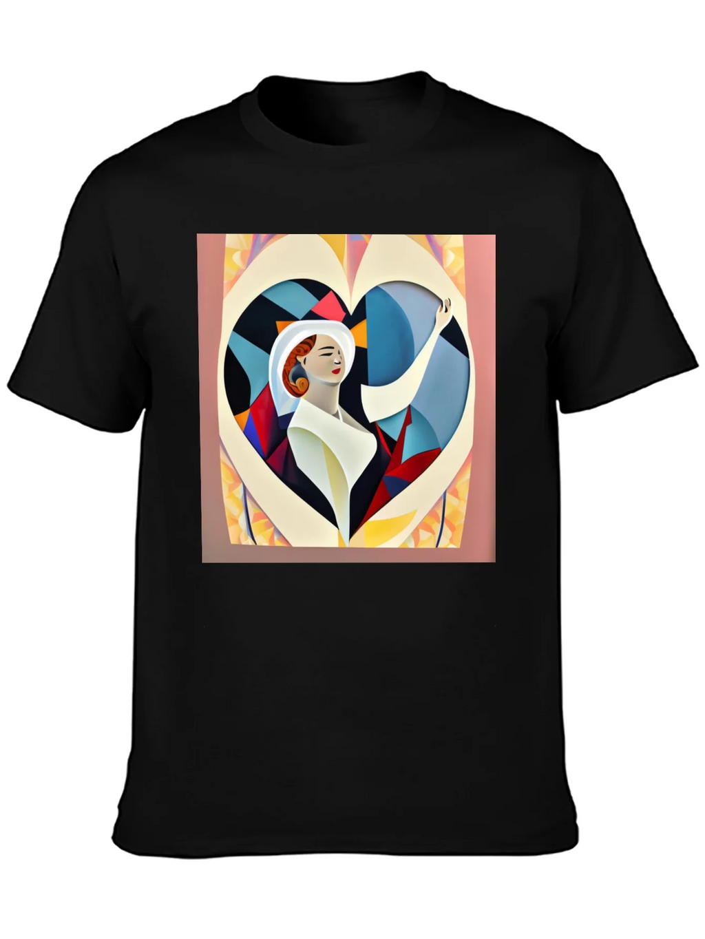Abstract Art Woman Heart Graphic Tee