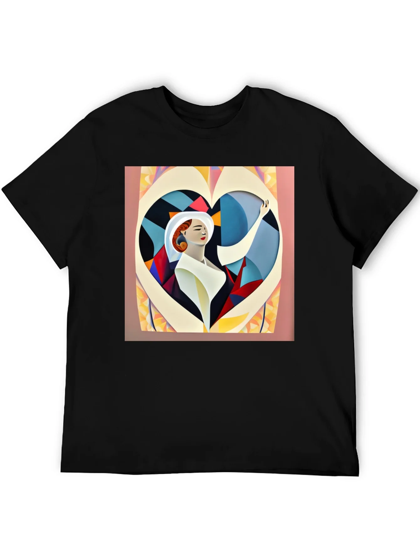 Abstract Art Woman Heart Graphic Tee